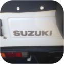 Silver Suzuki Samurai Tailgate Sticker Decal 87-95
